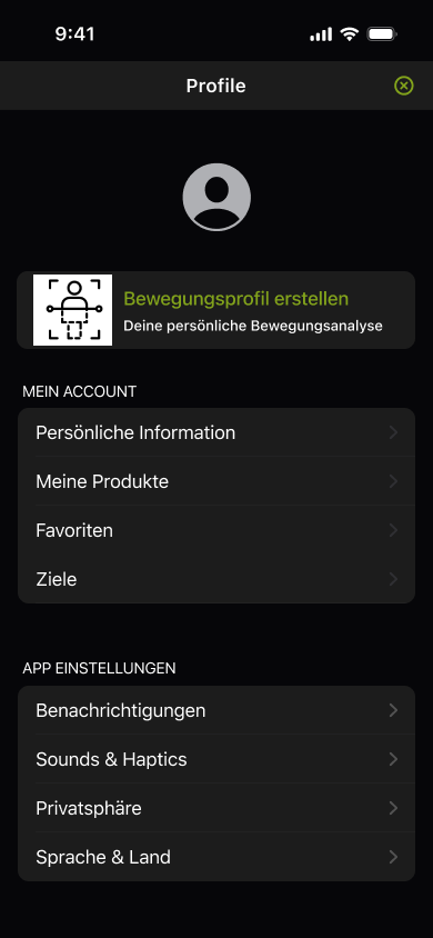 PROFILE -ohne Bewegungsprofil